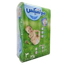 پوشک بچه 3 بعدی سایز 3 متوسط 38 عددی مولفیکس 
