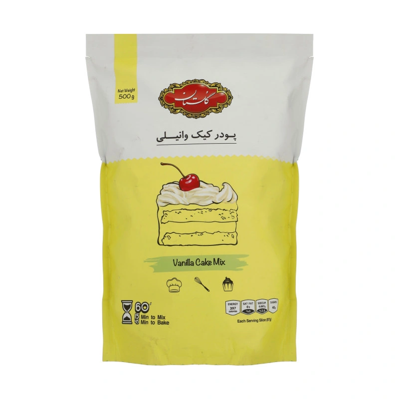 پودر کیک وانیلی 500 گرمی گلستان