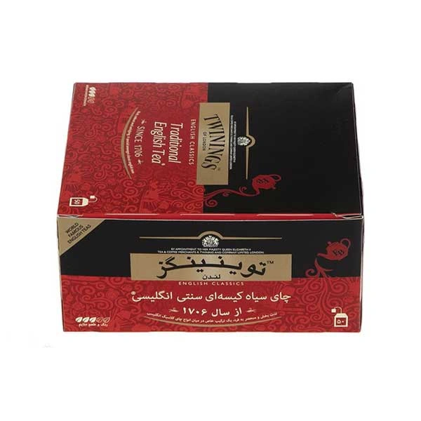 چای سیاه کیسه ای سنتی انگلیسی 50 عددی توینینگز لندن