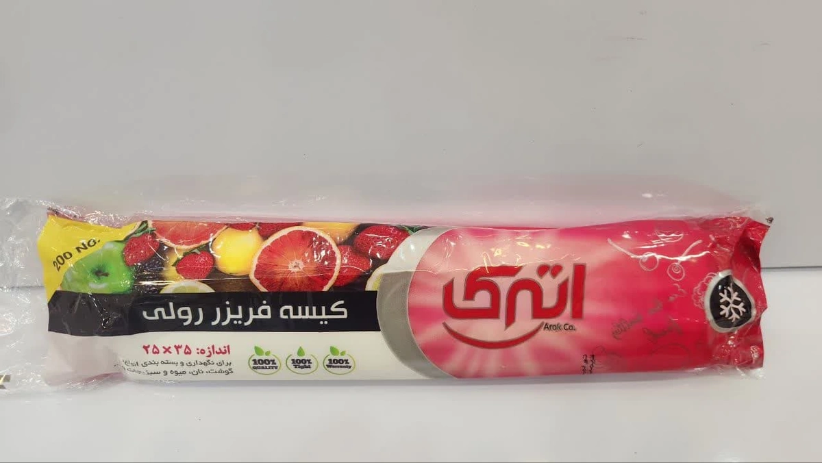 کیسه فریز رولی لفاف دار 200 برگ 35 * 25 اترک