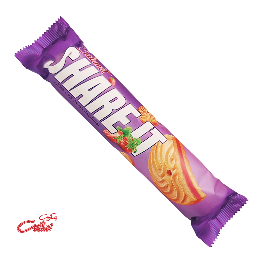 بیسکویت کرمدار توت فرنگی 120 گرمی ( shareit ) سلامت 
