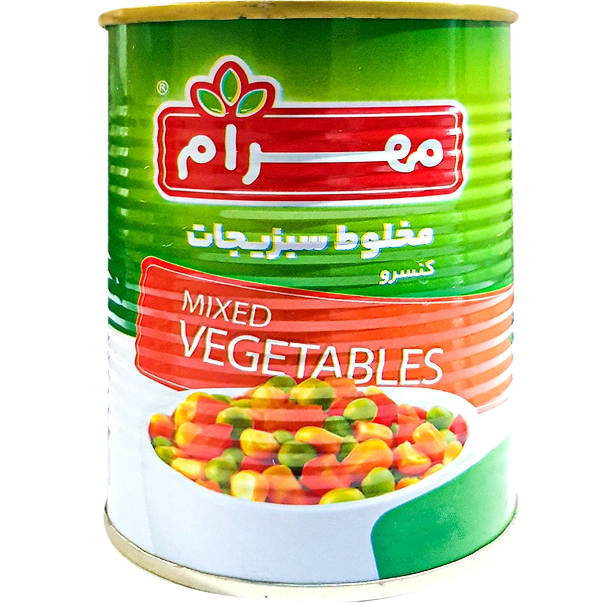 کنسرو مخلوط سبزیجات 400 گرمی مهرام 