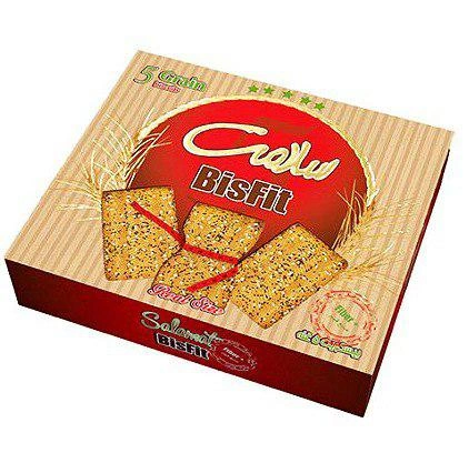 بیسکویت 5 غله با تزیین خرفه و کنجد 800 گرم ( BisFit ) سلامت