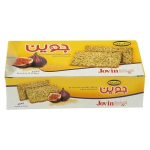 بیسکویت جوین شیره انجیر و آرد جو با تزیین کنجد وشوید 500 گرمی گرجی