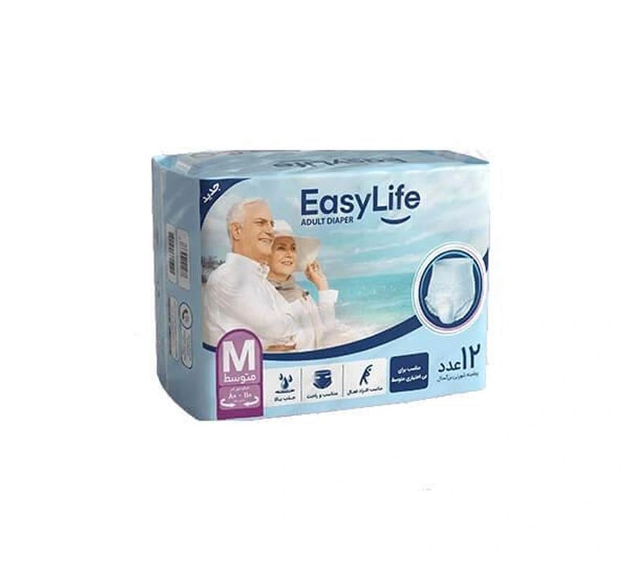 پوشینه شورتی سایز متوسط ( M ) 12 عددی ایزی لایف 