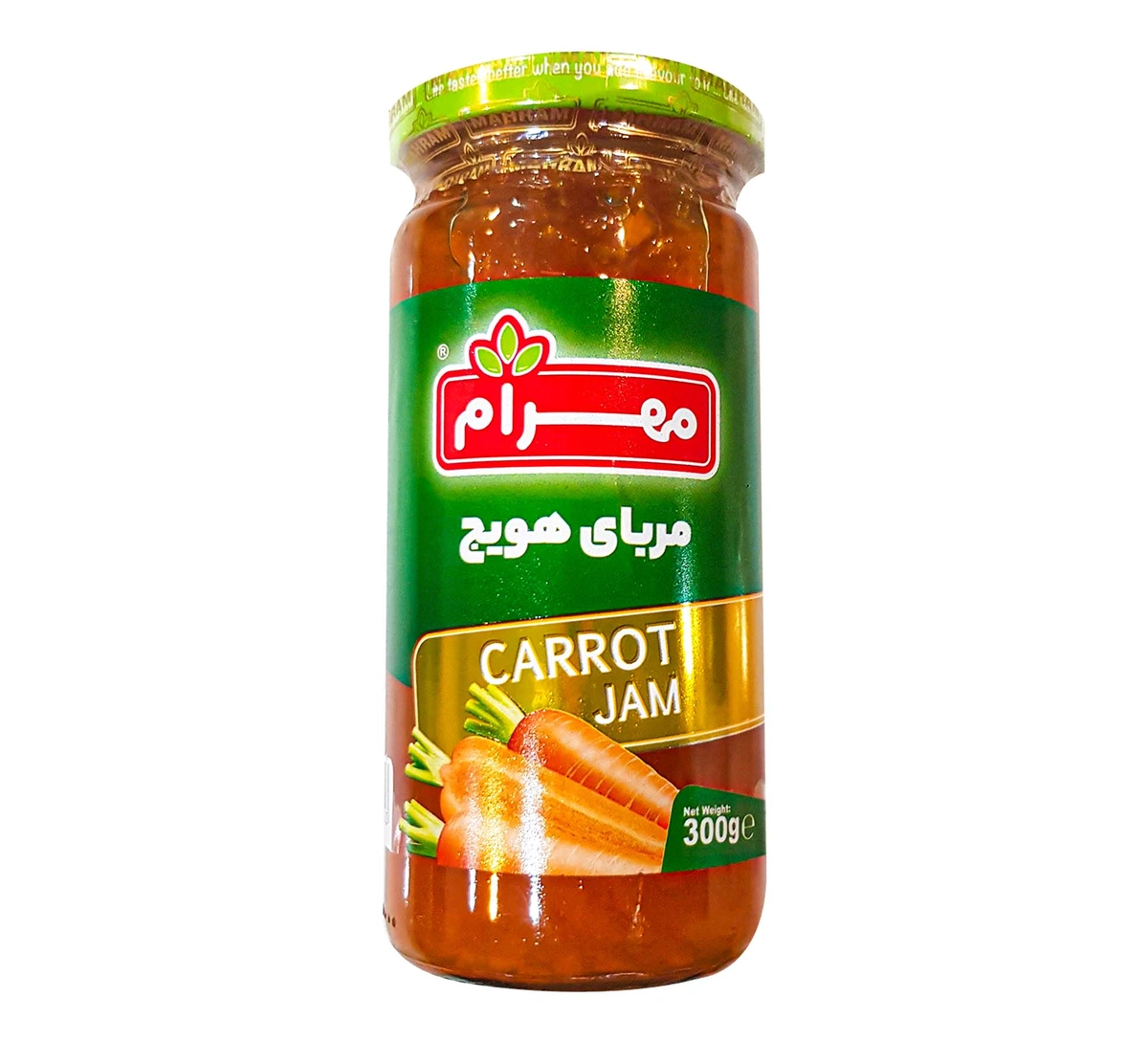 مربا هویچ شیشه ای  300 گرمی مهرام