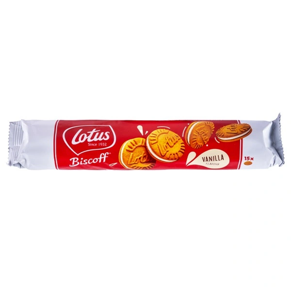 بیسکویت کرمدار با کرم کاکائو 150 گرم لوتوس