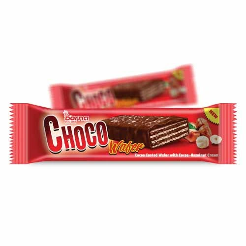 شوکو ویفر کاکائویی و طعم فندقی روکش کاکائویی درنا