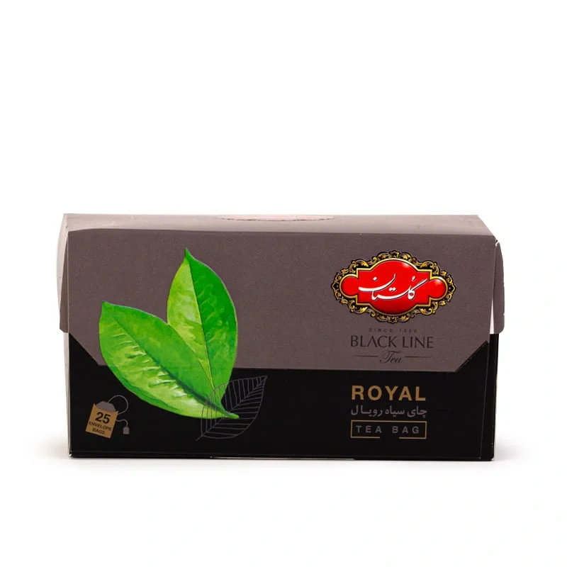 چای کیسه ای  خارجه سیاه رویال 25 عددی گلستان 