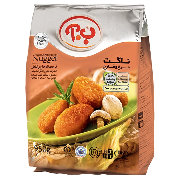 ناگت مرغ و قارچ 450 گرمی ب . آ