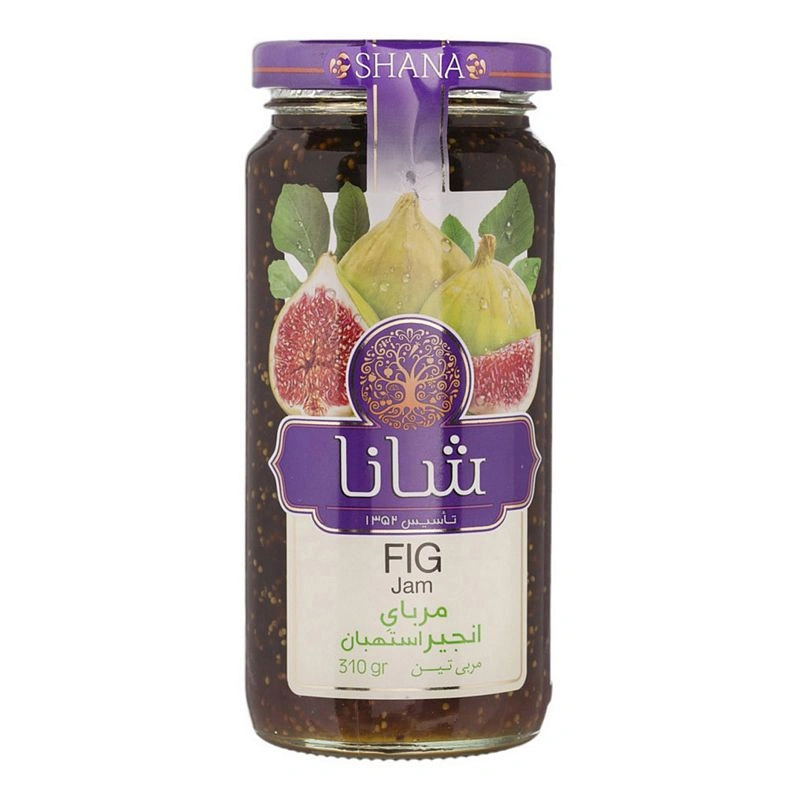  مربا انجیر شیشه بلند 305 گرم شانا