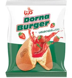 پن کیک با مغز کرم توت فرنگی 40 گرمی درنا
